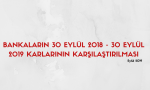 Bankaların 30 Eylül 2018 - 30 Eylül 2019 Karlarının Karşılaştırılması - 2