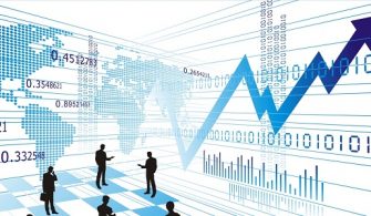 businessman and chart