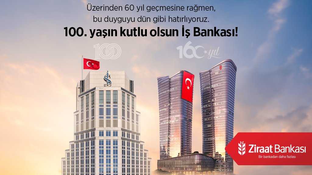 Ziraat Bankası’ndan İş Bankası’na kutlama mesajı